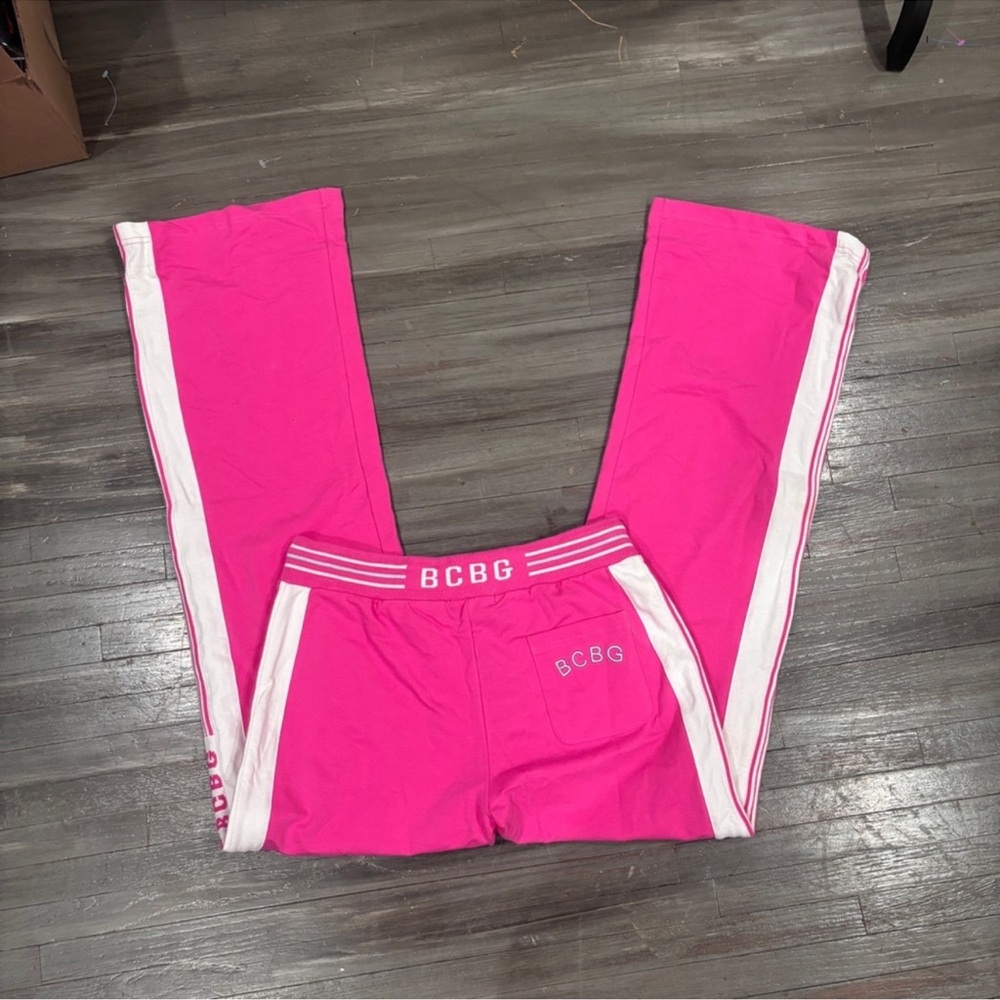 BCBG Fuchsia Pants with White Accents